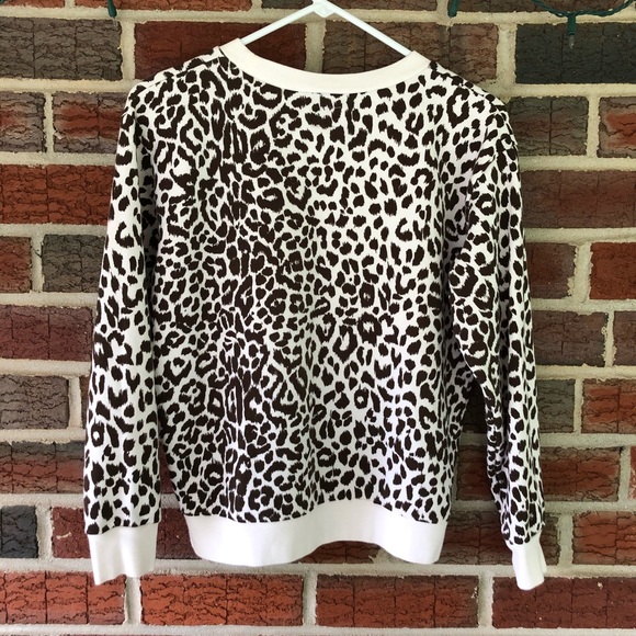 J. Crew Vintage Fleece Leopard Top - Picture 4 of 4